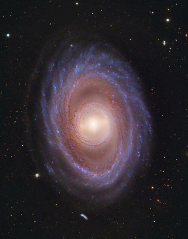 Красивая спиральная галактика NGC 1398, расположенная в 65 миллионах световых лет от нас.